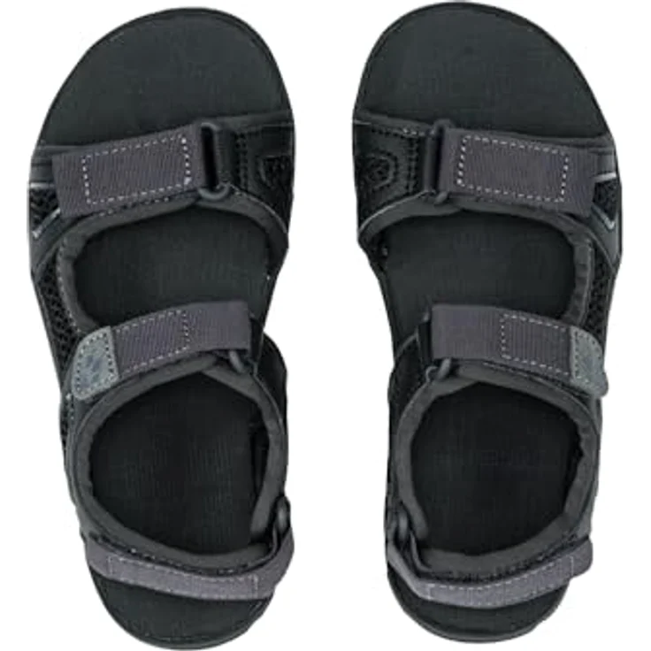 Jack Wolfskin Taraco Beach Sandal K, Sicherheitssandalen für Mädchen mit EVA-Dämpfung und griffiger Gummisohle, Schwarz, Gr. 31 – Bild 5