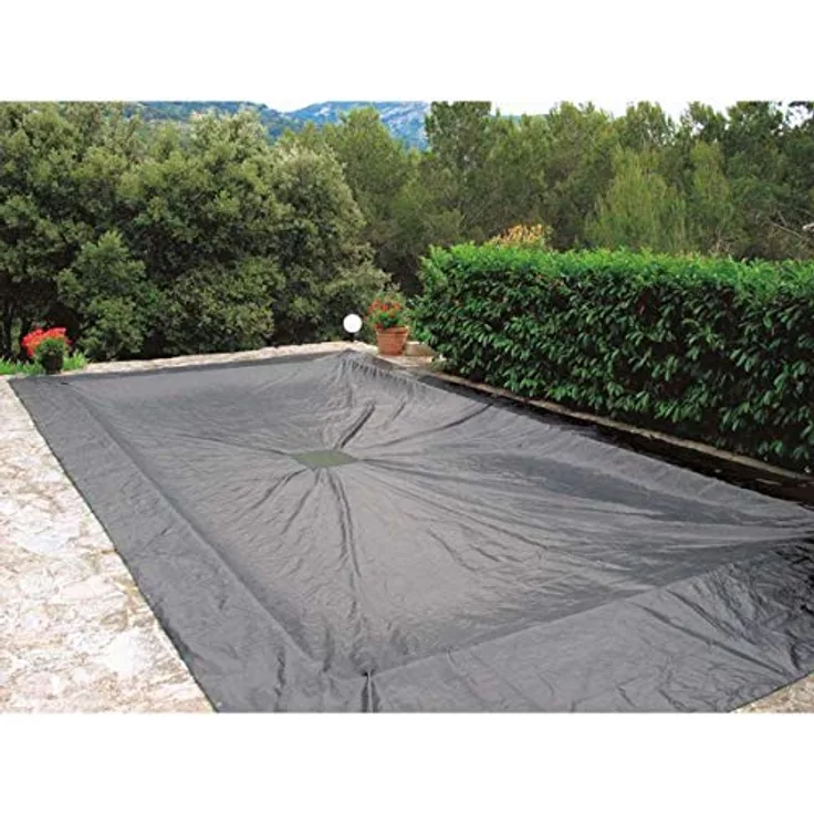 WerkaPro 11181 Abdeckplane, 4 x 7 m, für rechteckiges Pool, 140 g/m², Marineblau