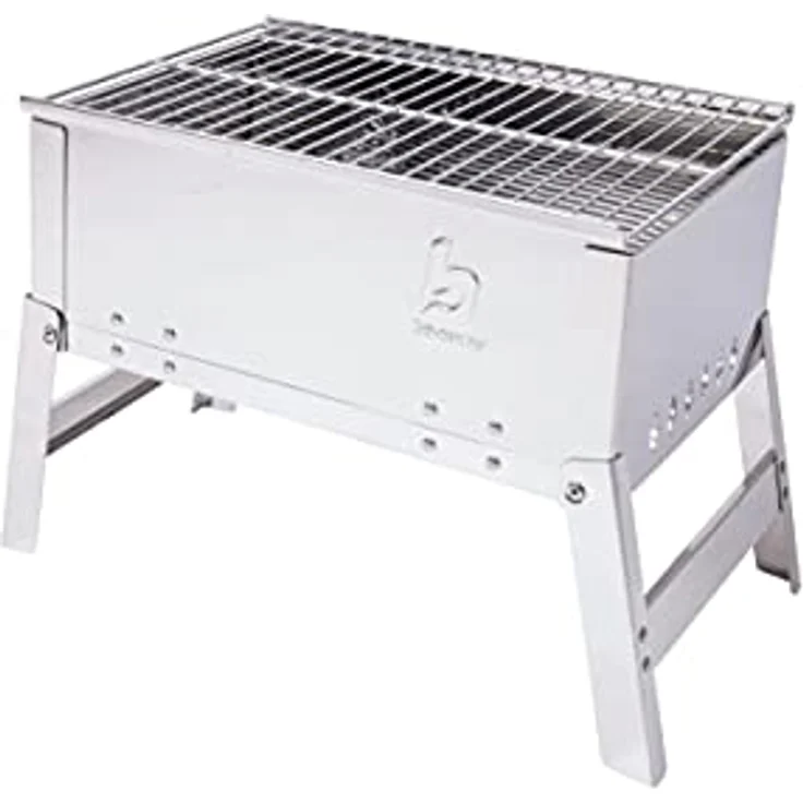 Bo-Camp Compact Deluxe Edelstahl Grill, Silber, 33 x 22,5 x 27,5 cm – Bild 2