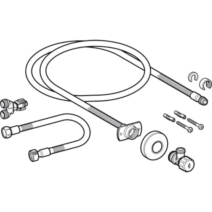 Geberit 249801001 Fertigmontageset 249.801.00.1 f.AquaCl.Dusch-WC Aufsatzger.an UP-Spk – Bild 2