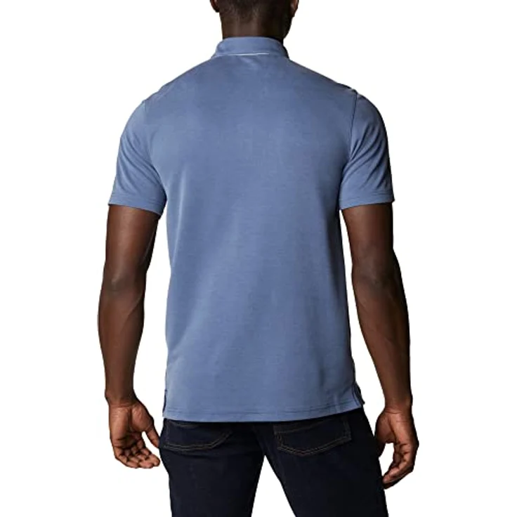Columbia Nelson Point Polo-Shirt für Herren, bequemes Material aus 70% Modal und 30% Polyester, blau, Größe S – Bild 2