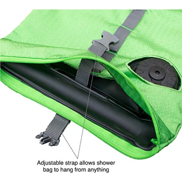 Kurgo Hunde-Dusche für unterwegs, Tragbarer Wassertank mit Duschkopf, Zum Waschen von schlammigen Pfoten, 6 L Kapazität, Grün – Bild 4
