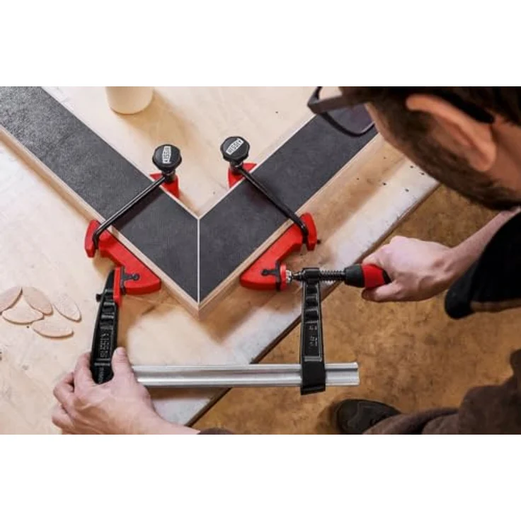 Bessey Schraubzwinge Gehrungs-Spannsystem, 90° Winkel, rot – Bild 6