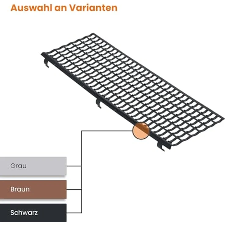 Laubfanggitter B.100-150mm L.1m schwarz PROTEKTOR VE: 30 – Bild 6