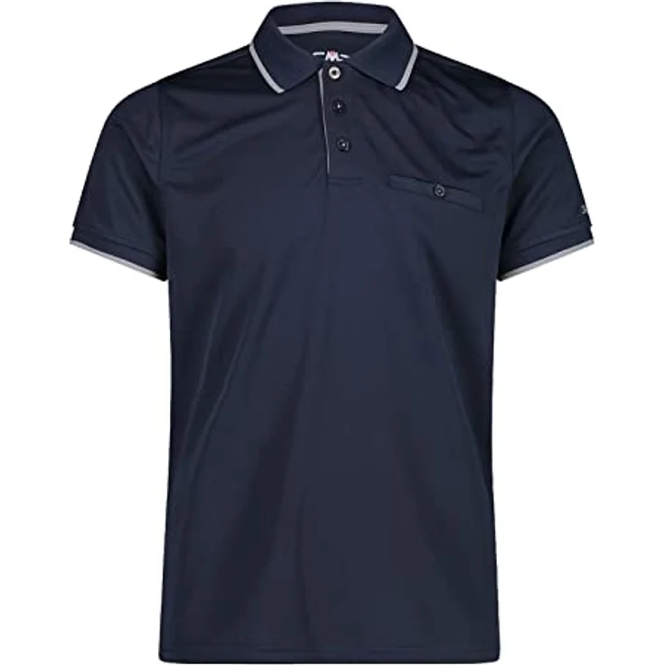 CMP Campagnolo Piquet Polo T-Shirt für Herren, Blau, mit Dry-Function-Technologie, Anti-UV-Behandlung und Geruchshemmdung, Größe (48, M) – Bild 1