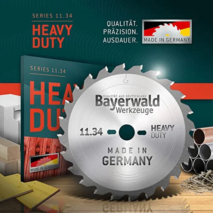 Bayerwald - HM Kreissägeblatt - Ø 160 mm x 2,8 mm x 16 mm | Trapezflachzahn (42 Zähne) | Nebenlöcher: 1/6/32 | für universellen Einsatz auf Handkreissägen – Bild 2