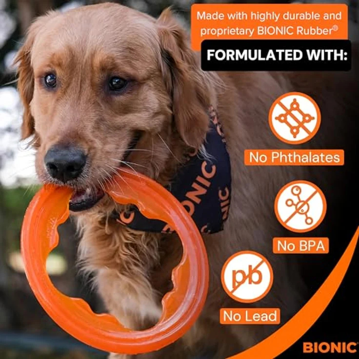 Bionic Toss-N-Tug Turbo, strapazierfähiges Tierspielzeug für Hochgeschwindigkeits-Verfolgungsjagden, schwarz – Bild 4