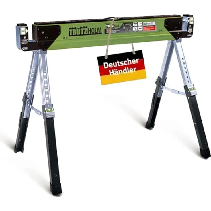TrutzHolm Stahl Sägebock Arbeitsbock höhenverstellbar bis 590 kg klappbar Werkbock – Bild 2