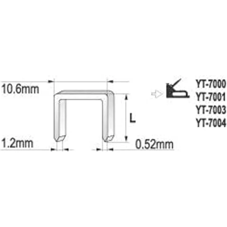 YATO HEFTKLAMMERN 10x10,6mm, 1000 Stück, für praktische Befestigungen – Bild 2
