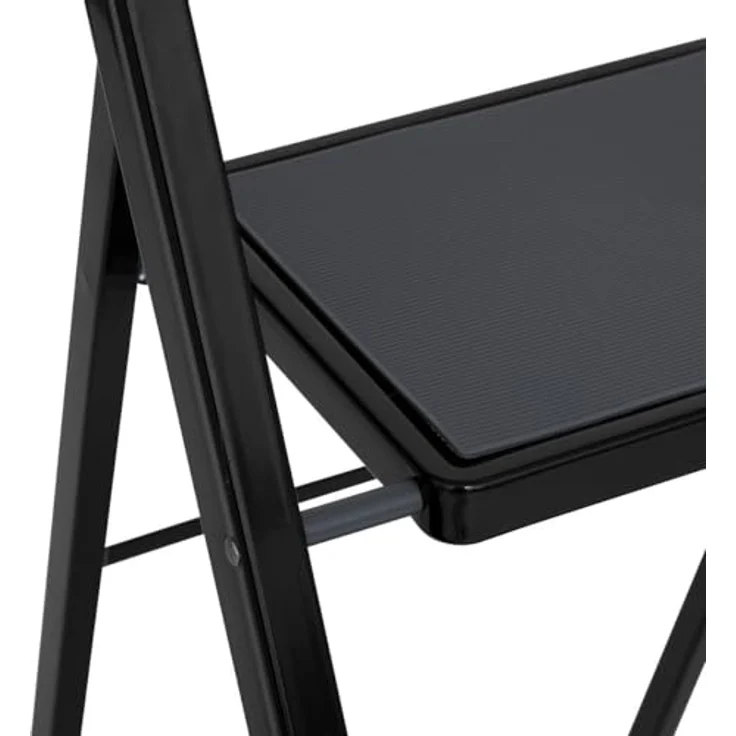 5five Klappbarer Metalltritt 3 Stufen mit Sicherheitsverriegelung, Griff und rutschfester Beschichtung, max. Belastbarkeit 150 kg, Maße 46,5 x 71,5 x 105 cm – Bild 5