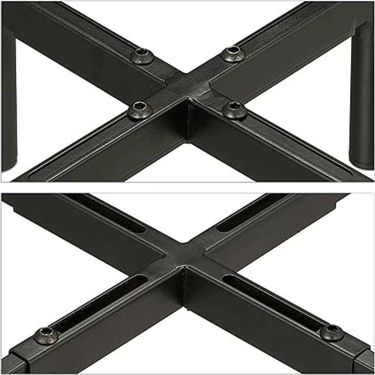 relaxdays Blumenständer Verstellbarer Pflanzenständer 2er Set, Schwarz - Stufenlos verstellbare Breite, robustes Eisen, passend für runde und eckige Blumentöpfe – Bild 7