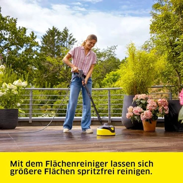 Kärcher Home & Garden K 4 Comfort Premium Home, Hochdruckreiniger 130 bar mit 4-in-1-Multi Jet-Strahlrohr und Home Kit inklusive Flächenreiniger T 5 und Reinigungsmittel – Bild 7