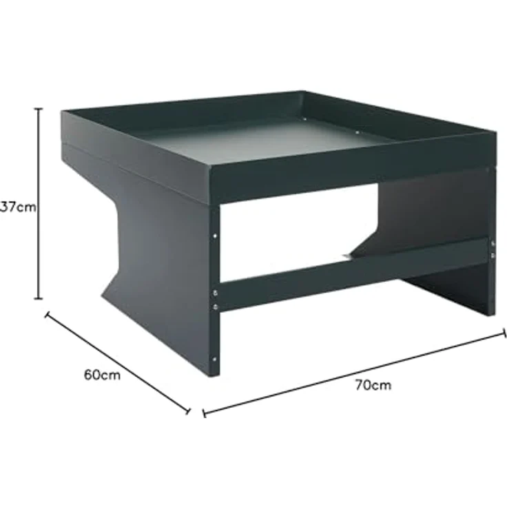 PROREGAL Mähroboter-Garage mit Pflanzkasten, wetterfester Stahl-Konstruktion, 37x60x70cm, grün – Bild 3