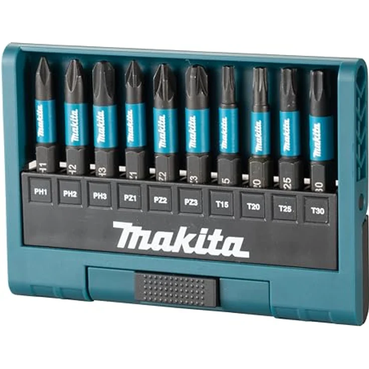 Makita Bit-Sortiment Bit-Set Satz 10tlg. PH/PZ/T 50mm Impact Black – Bild 2
