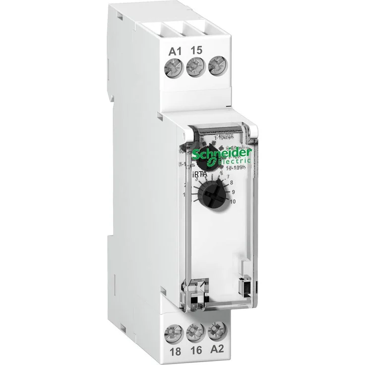 Schneider Electric A9E16065 Hutschienen-Zeitschaltuhr analog, Zeitverzögerung, 24-240VAC, 1 S/O Kontakt