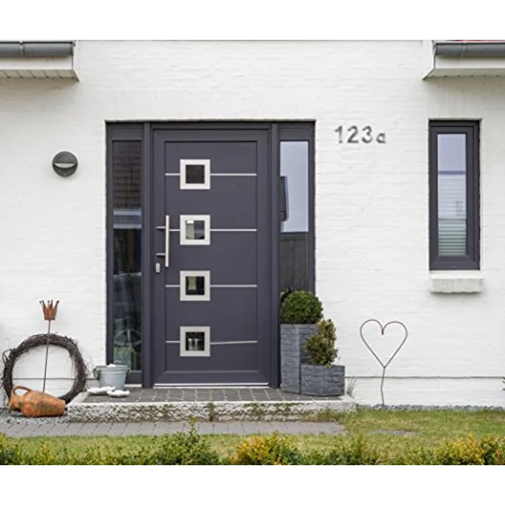 Metafranc Hausnummer 8 - Edelstahl - 120 mm - 3D Design - Gute Lesbarkeit - Individuelle Kombinationsmöglichkeiten / Beschriftung / Kennzeichnung / Ziffer / Haustür / Hauswand / Gartentor / 424077 – Bild 3