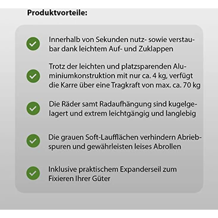 Aluminium Treppensackkarre klappbar 70 kg Treppensteiger Transportkarre Stapelkarre Treppen-Sackkarre - Preisvergleich – Bild 6