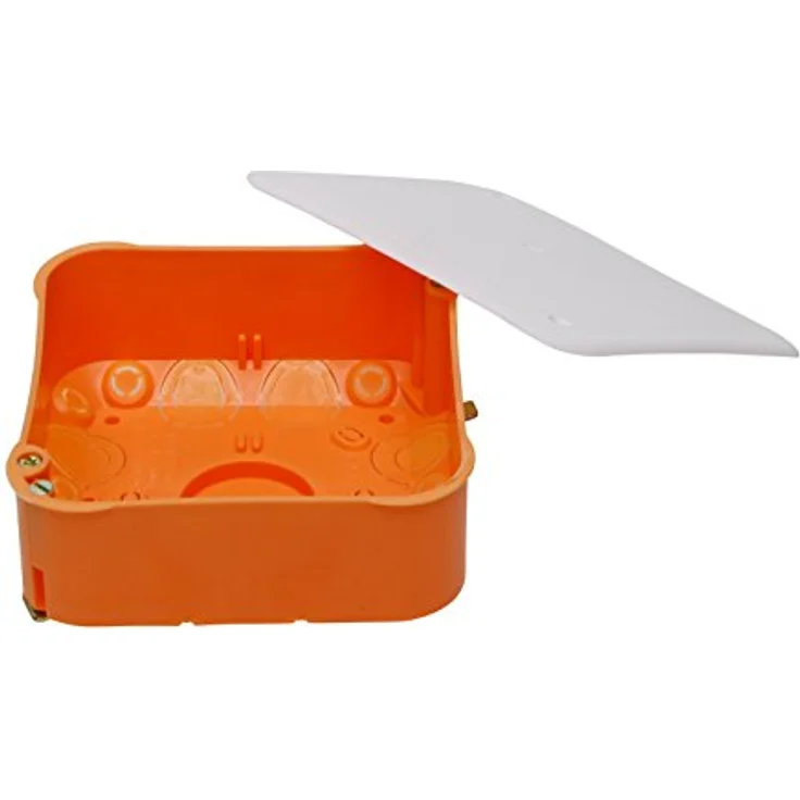Kopp Abdeckrahmen 349300005, quadratisch, orange, für Verbindungsdose/-kasten mit 8 Einführungen und 45 mm Innentiefe – Bild 2