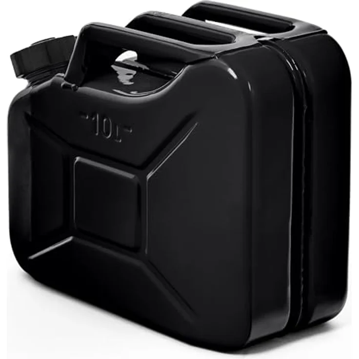 BW® Benzinkanister Metall 3x 10 Liter, Schwarz RAL 9005, TÜV-geprüft, UN-zugelassen, aus 0,9mm Stahl nach DIN 7274, mit Schraubverschluss – Bild 5