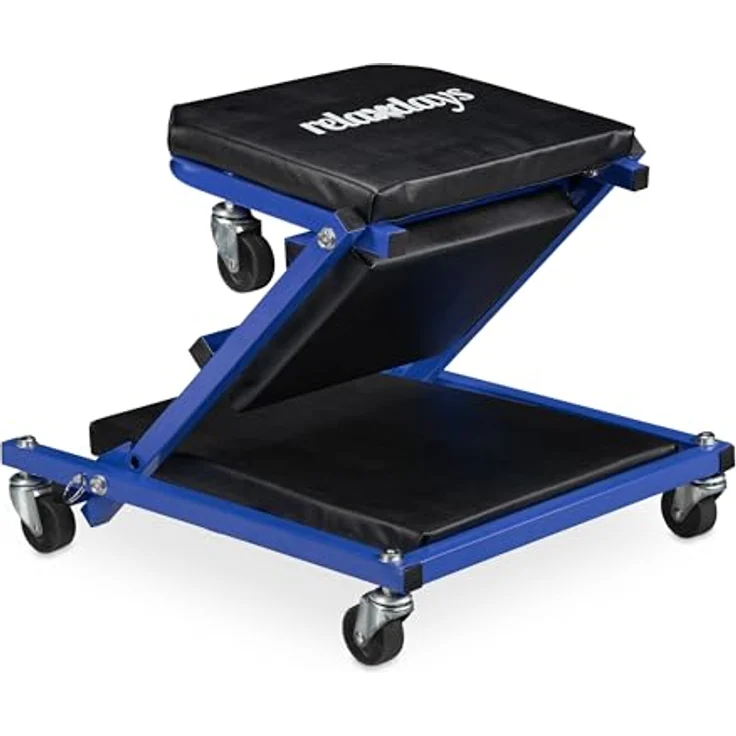 Relaxdays Werkstatt-Rollbrett, klappbar, Transportwagen bis 150 kg, ideal für Hobbybastler und Auto-Mechaniker – Bild 1