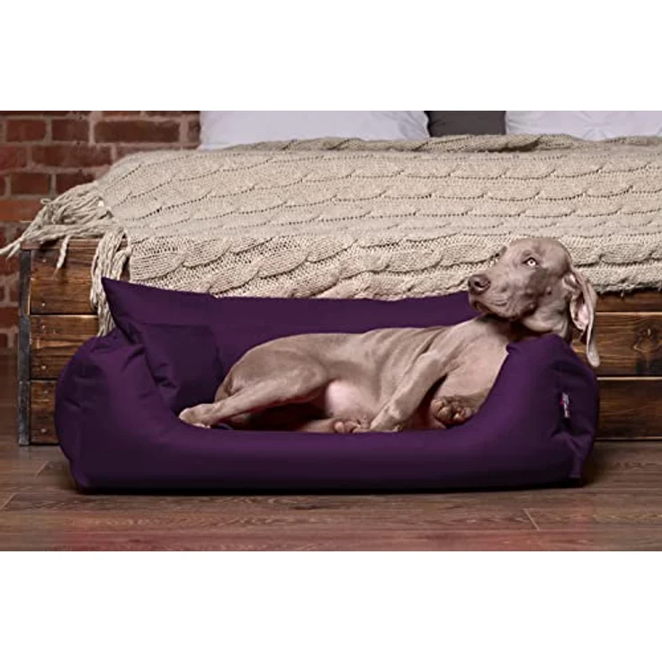 tierlando NEMO Hundebett Hundesofa Hundekorb Katzenbett Größe: N1 | Robustes Polyester 600D, lila – Bild 2