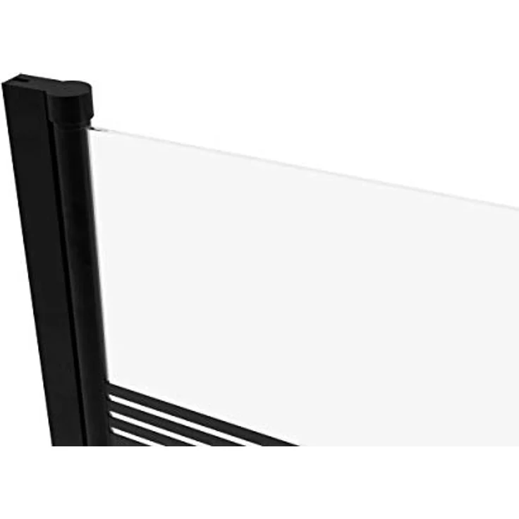 Marwell Black Lines Badewannenaufsatz 125 x 140 cm Duschwand für Badewanne 1-teilig faltbar in matt schwarz - Duschabtrennung aus 4 mm starken Einscheibensicherheitsglas – Bild 3