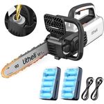 LiTHELi Litheli Akku Kettensäge 12 Zoll, 30 cm Sägeblatt, 8 m/s Kettengeschwindigkeit, Automatisches Schmiersystem, 20000 mAh Akku