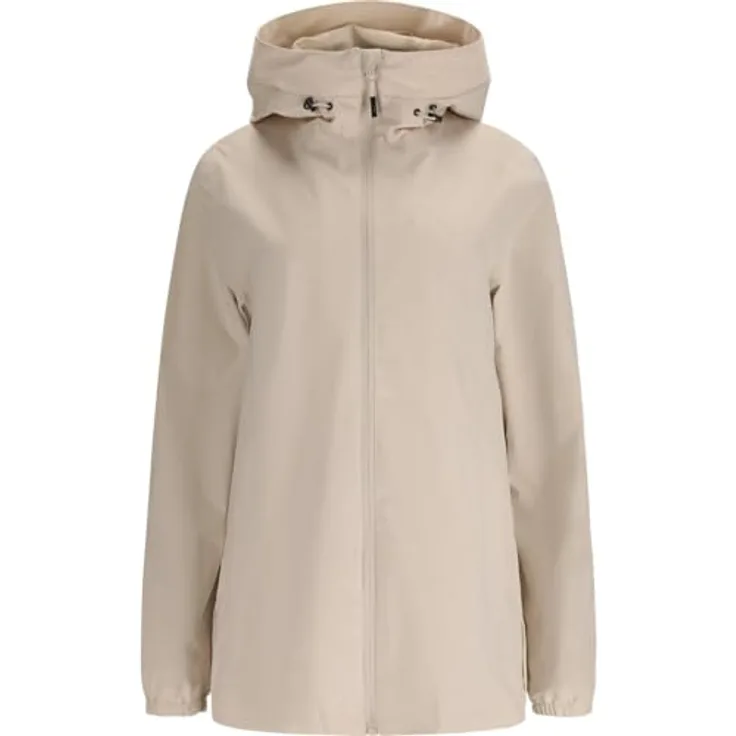 CMP Campagnolo Jacket Fix Hood, wetterfester Damen-Parka mit Atmungsaktivität und regulärer Passform, Beige, Größe L