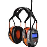 Boxer Gehörschutz mit Radio- und Bluetooth-Funktion, IPX3 wasserdicht, 15 Std. Akkulaufzeit, H28dB, verstellbar