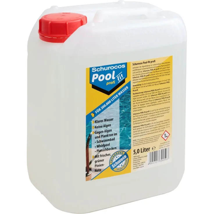 Schuroco POOL-fit Profi Algenvernichter Pool Schwimmbad 5 Liter Kanister 403005