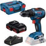 Bosch Professional Akku-Bohrschrauber GSR 18V-55 / 2x 4,0 Ah Akku + Ladegerät in L-Boxx
