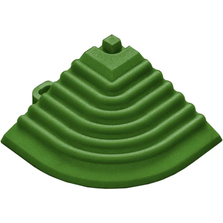 florco® Eckteil für 40 x 40 cm Klickfliesen, grün, 6,2 x 6,2 x 1,8 cm, 4 Stück/Pack
