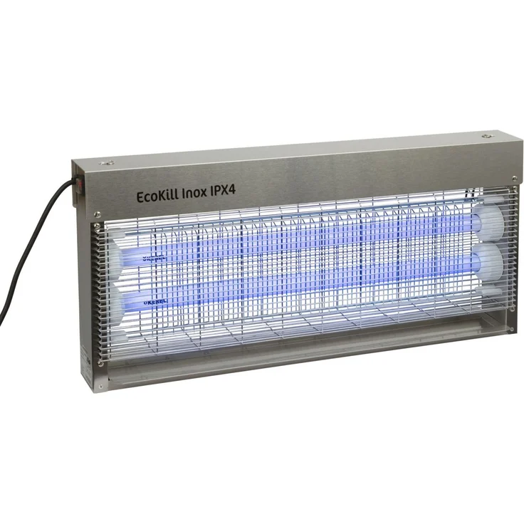 Kerbl Elektr. Fliegenvernichter EcoKill Inox, IPX4 2 x 15W – Bild 1