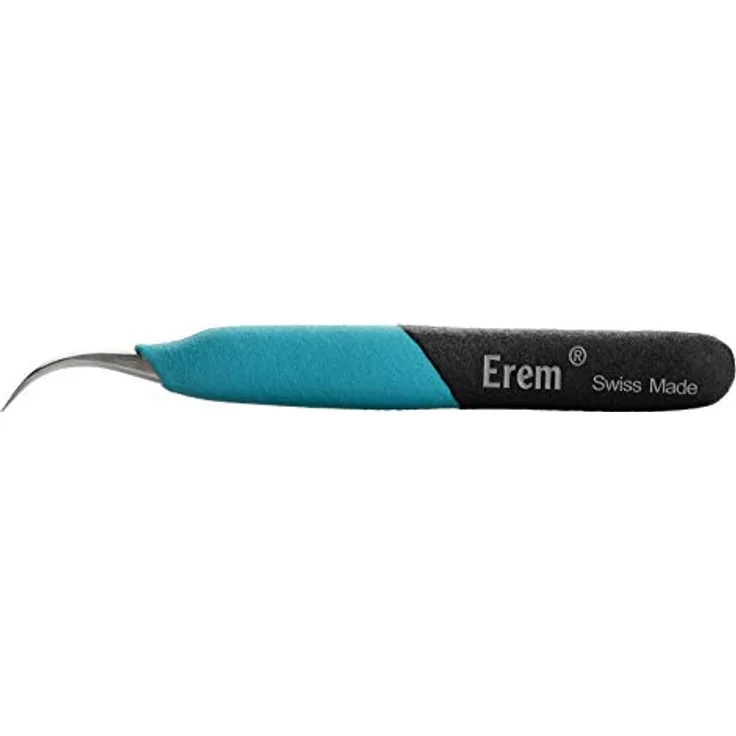 Weller Erem E7SA Ergonomische Präzisionspinzette mit Gebogenen Starken Spitzen