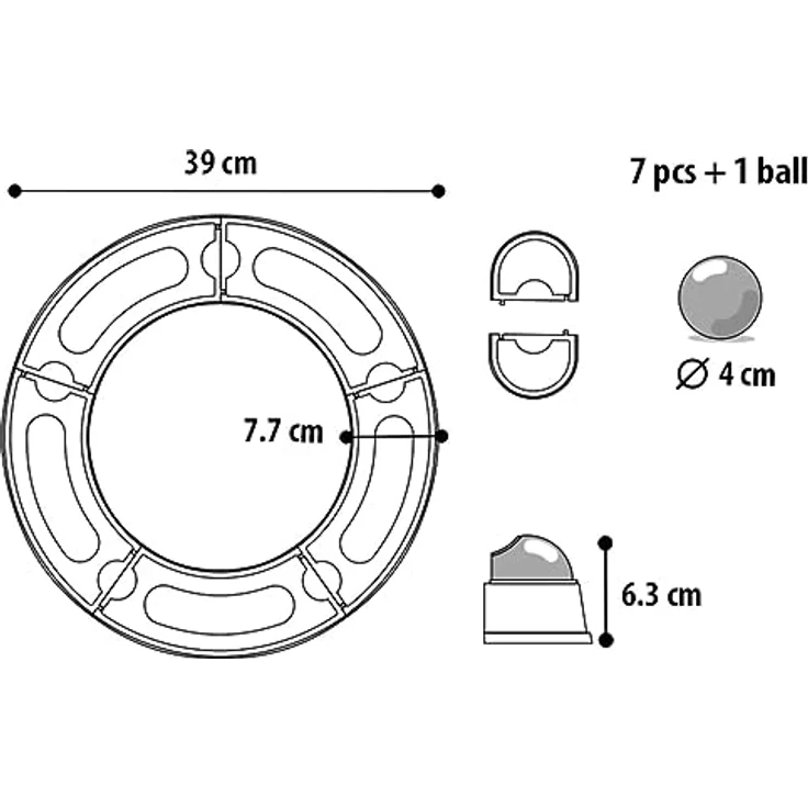 Flamingo KS MOGGY Tunnel, Tierspielzeug 39x39x7,7CM, ergonomisches Design, hochwertige Verarbeitung – Bild 4