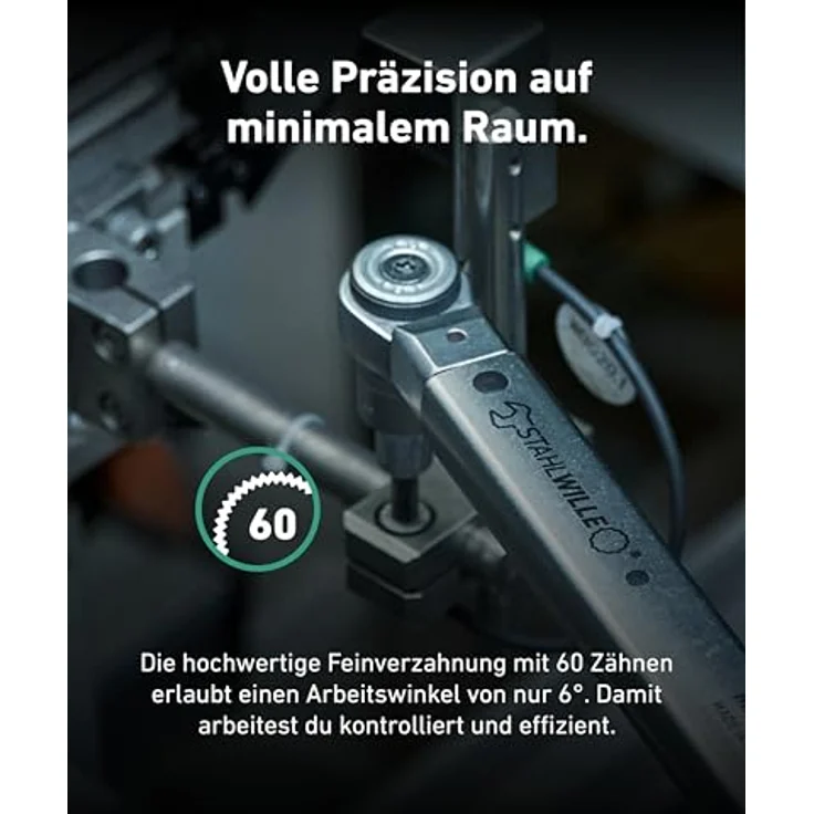 Stahlwille Drehmomentschlüssel Einsteck-Umschaltknarre 1/2", 14 x 18 mm mit präziser Schaftbreite und -länge – Bild 5