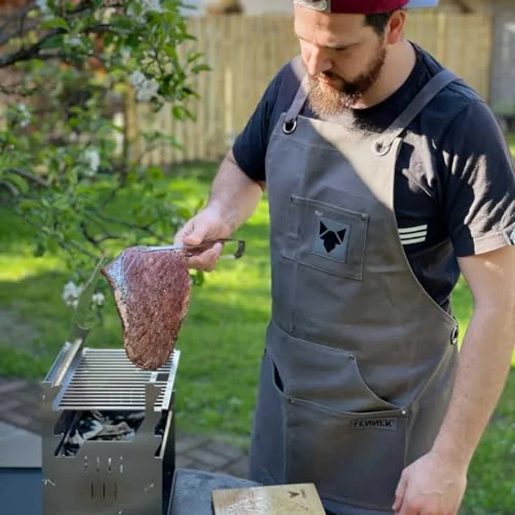 FENNEK BBQ Textil-Schürze  - gewachste Baumwolle – Bild 9