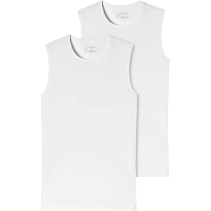 Schiesser Herren Unterhemd, 5er Pack aus 95% Organic Cotton, Weiss