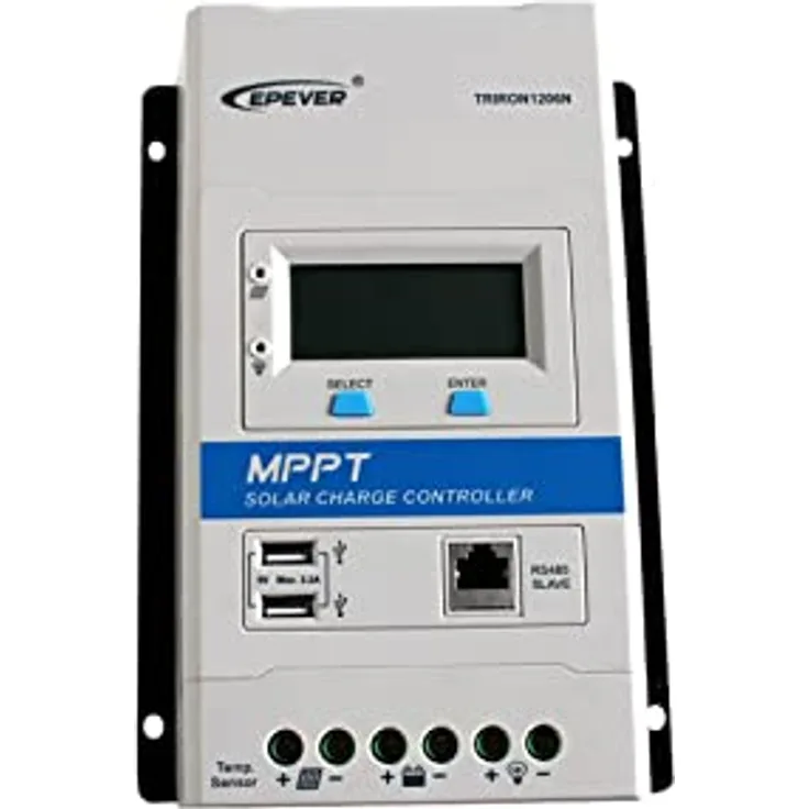 EPEVER® Triron 1206N MPPT Solarladeregler Charge Controller 10A, automatische Erkennung 12/24V max. PV-Eingangsspannung 60V, mit Batterieschutz und Unterstützung für verschiedene Batterietypen - Preisvergleich