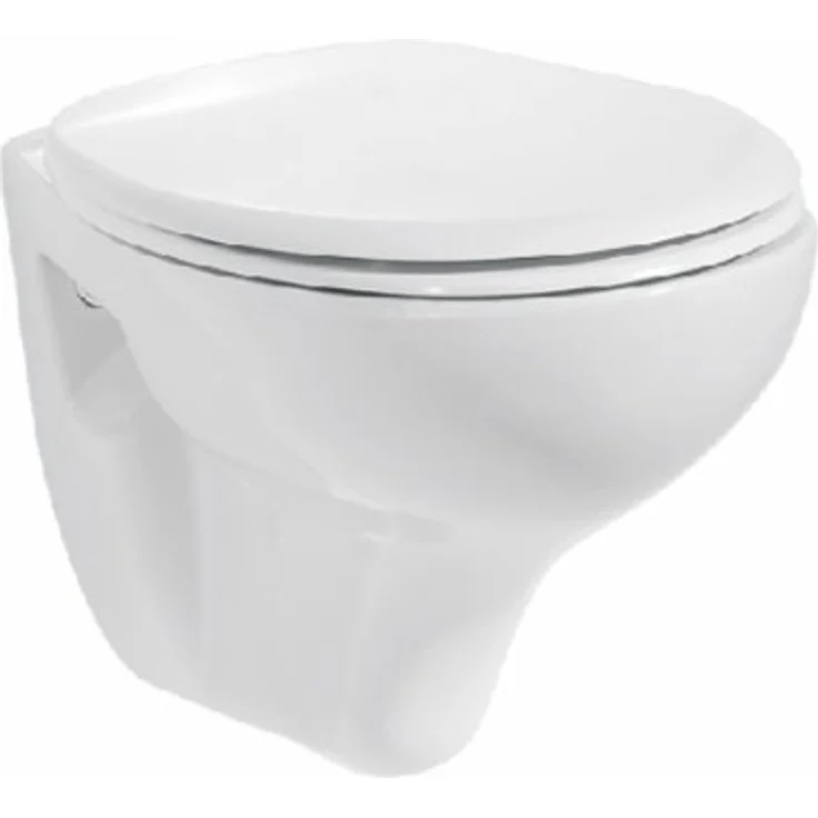 Creavit Tiefspül-WC TP320-00CB00E-0000, Hänge-WC mit Taharet-Düse (Bidet), weiß, aus Sanitärkeramik – Bild 4