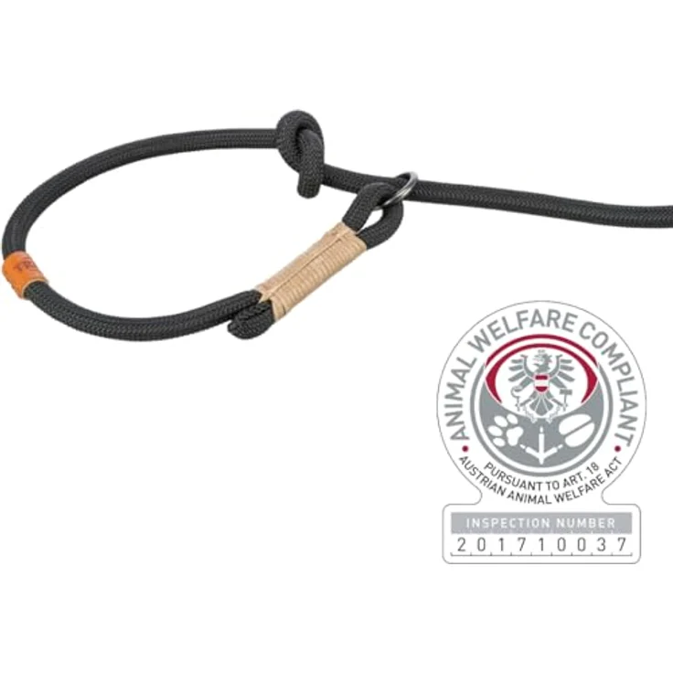 TRIXIE Hundeleine BE Nordic Retrieverleine S–M, 1,70 m Stuffenlos verstellbar in schwarz/Sand - Hundeleine mit Zugstopp ideal als Trainingsleine - für kleine bis mittelgroße Hunde - 17245 – Bild 2