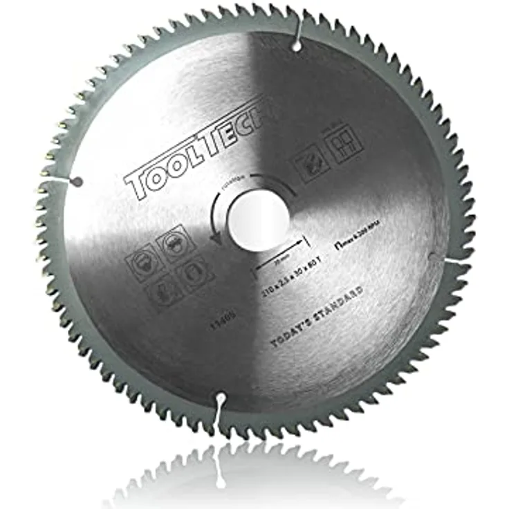 Profi Kreissägeblatt 210 x 30mm für HM NE Metall 80 Z 3 Reduzierringe Sägeblatt extra viele Zähne Alu Kunststoff Eisen (1, Kreissägeblatt)
