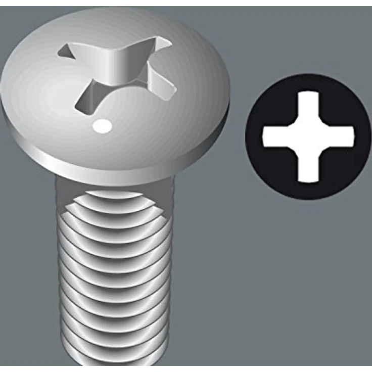 Televes Steinbohrer Wera Kombiklinge Vario 82 Schlitz 4x0,6 mm/PH 1 L.175mm - Sechskantmaterial 6 mm, nicromatt mit Black Point Spitze, passend zu Handgriffengriffen 4300 002 078 – Bild 2