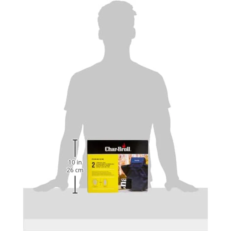 Char-Broil 140003, Premium Wetterschutzhaube für 2-Brenner-Grills aus starkem Polyester mit Seitenverschlüssen, maßgeschneidert, wetterfest – Bild 3