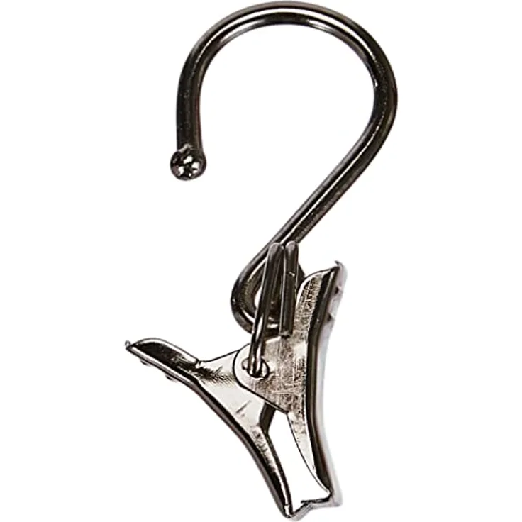 GARDINIA Seilklammer für Seilspanngarnituren, Zum Aufhängen von Gardinen und Vorhängen, Stabil, 20 Stück, Metall, Nickel - Preisvergleich