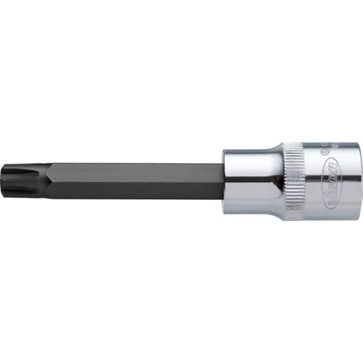 Vigor Innenvierkant Antrieb V2216, 1/2 Zoll Ribe Schraubendreher-Einsatz für Innenkeilprofil, Schlüsselweite M10, Gesamtlänge 100 mm, handbetrieben – Bild 4