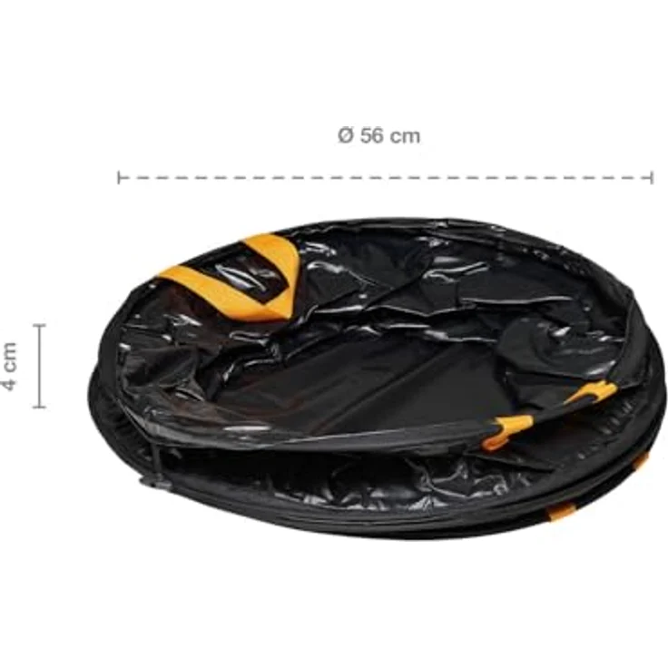 Fiskars Großer PopUp-Gartensack mit Griffen, Fassungsvermögen: 172 Liter, Schwarz-Orange, Solid, 1015647 – Bild 3