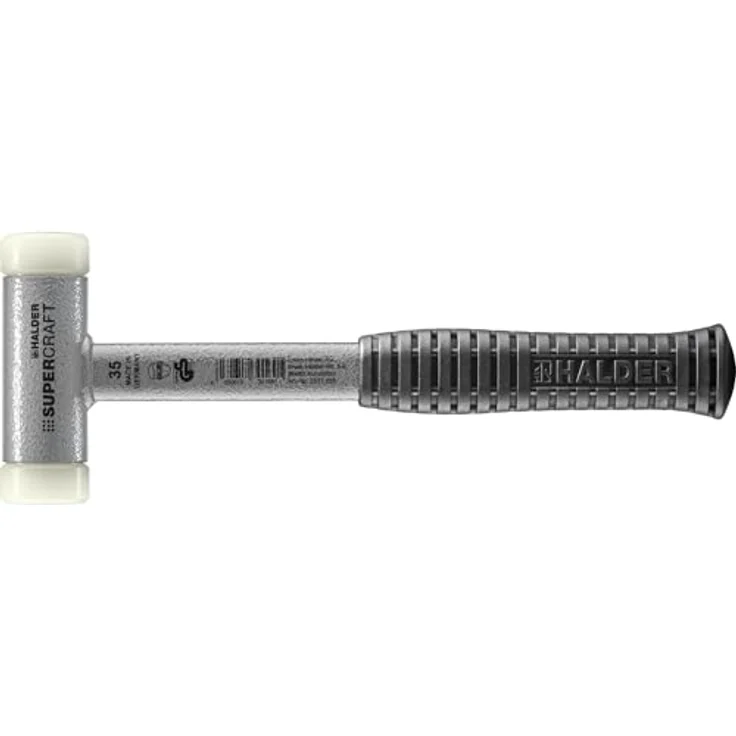 SUPERCRAFT-Schonhämmer, mit bruchsicherem Stahlrohrstiel und ergonomisch geformtem, rutschsicherem Griff | Ø=35 mm | 3377.035 – Bild 2