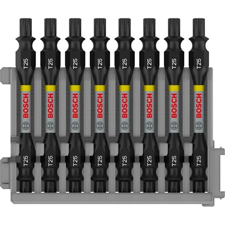 Bosch Professional Accessories 2608522340 Bosch Professional 8tlg. Doppelschrauber Set Torx (Impact Control, 8 x T25-T25 Bits-Länge: 65mm, Pick and Click) – Bild 2