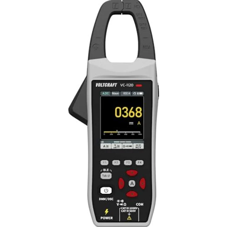 VOLTCRAFT VC-1120, digitale Stromzange CAT III 1000V mit 20.000 Count Anzeige, True RMS, Bluetooth-Konnektivität und Oszilloskopfunktion – Bild 2